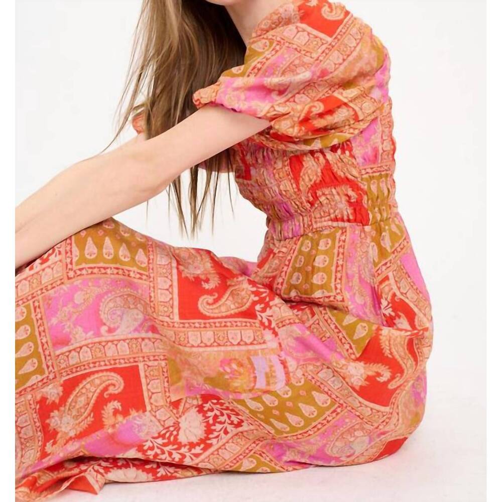 NEW MEET ME IN SANTORINI mediterranean majesty dress in multi - Picture 4 of 4